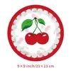 Plato Nuevo Transfronterizo con Temática de Frutas Cerezas y Fresas de 9 Pulgadas Vajilla Festiva Fiesta de Cumpleaños Platos de Papel Desechables en Stock