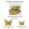 Una variedad de nuevas y creativas pegatinas de pared de mariposas doradas tridimensionales 3D, 12 pegatinas de pared decorativas autoadhesivas para sala de estar instaladas