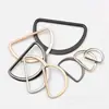 Fivela Metálica Semicircular Plana em Formato D para Alças de Bolsa, Fivela de Ajuste em Formato D para Cintos de Roupa, Fivela Decorativa de Liga de Zinco