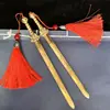Espada de Siete Estrellas de Latón Macizo al por Mayor, Espada Estrella del Norte Tai Chi, Adorno de Cobre para Decoración del Hogar, Práctica Taoísta