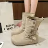 Botas vaqueras Birkenstock de suela blanda, botines para mujer, otoño e invierno 2026, botas Birkenstock lindas y originales para combinar con faldas, botines de moda ajustados