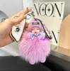 Fabricante Muñeca de Piel de Zorro Real Personalizada Llavero para Coche Colgante Muñeco de Peluche Colgante para Mochila Escolar Regalo para Pareja