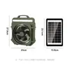 Ventilador de escritorio portátil multifuncional con iluminación, ventilador con power bank, ventilador de escritorio portátil solar para exteriores