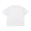 Camiseta Pesada de Manga Corta Caída para Niños 180g Color Sólido Cuello Redondo Tallas Mediana y Grande de Algodón Puro para Niños Top de Moda Clase A para Niñas