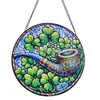 Adornos Colgantes de Vidrio Pintado en Relieve para Decoración de Jardín, Balcón, Interior de Coche y Oficina