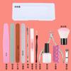 Juego de herramientas para nail art, un juego completo de tienda profesional para manicura, para principiantes, para quitar piel muerta, tijeras de acero, empujador, tira para frotar para llevar uña