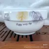 Tigela de cerâmica 2 yuan loja tigela de cerâmica placa atacado 5 polegadas tigela de proteção de borda flor dourada tigela de cerâmica diária tigela de saúde