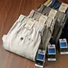 Pantalones de Lino 100% de Alta Gama Verano Finos Transpirables para Hombre Holgados Rectos con Cordón Cintura Holgada Casuales de Lino