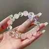 Pulsera de Cristal Amarillo Torre Natural, Pulsera de Cristal Rosa Dulce de Alta Gama, Pulsera de Citrino Zorro de Nueve Colas de Cristal Blanco para Mujer