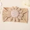 Venta Caliente de Exportación Europea y Americana Diademas y Accesorios para el Cabello de Bebé Diadema de Nylon Suave con Flor para Bebé Niña Diadema Suave para Cabello de Bebé 5164