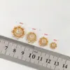 Estrella de cinco puntas de oro 14K que conserva el color, toro de circonita, hecho a mano, pulsera de cristal DIY, borla con cuentas, accesorios para sombrero de flor