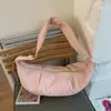 Bolso Bandolera Tipo Dumpling para Mujer 2025 Nuevo Estilo Estilo Perezoso Bolso de Tela Ligero para el Trabajo y los Viajes Versátil Gran Capacidad Bolso de Hombro