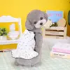 Ropa Delgada de Verano para Mascotas Perros, Anti-Caída de Pelo, Adecuada para Perros Pequeños Teddy, Pomerania, Bichón, Vestido con Tirantes y Falda de Tul