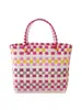 Bolsa de Playa Versátil, Cesta de Verduras, Bolsa de Regalo, Bolsa Cuadrada, Bolso de Mano de Gran Capacidad, Bolsa Tejida, Bolsa de Compras para Mujer