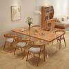 Mesa de jantar acrílica de suspensão de madeira maciça nórdica Restaurante Mesa de jantar simples cinza multi-pessoa B & B mesa de jantar de lazer e cadeira