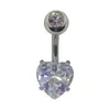Sr. Acero Inoxidable Hebilla Umbilical Garra de Estampado Anillo para el Ombligo Grado AA Zircón Avanzado Clavo Umbilical Joyería de Perforación Corporal Transfronteriza Europea y Americana