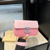 Bolso de Mujer de Color Sólido 2026 Verano Nuevo de Moda Lujo Ligero Hebilla de Cierre Moda Versátil Elegante Bolso de Hombro con Cadena Transfronterizo