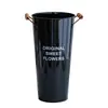Cubo de Flores de Lata Estilo Americano, Cubo Creativo para Arreglos Florales de Floristería, Cubo Decorativo para Flores Secas y Artificiales de Sala de Estar, Cubo de Agua Profunda para Cultivo de Flores