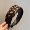 Diadema para Cabeza de Peluca de Parte Superior Ancha con Acabado de Lujo, Diadema Trenzada de Moda que Reduce la Edad, Nuevo Accesorio para el Cabello Estilo Francés Retro