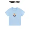 Tutu Elefantito Ropa Infantil Camiseta de Manga Corta para Niñas 2026 Verano Nuevo Estilo Infantil Algodón Puro Delgado Manga Media Top Ropa de Verano