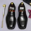 Sapatos masculinos estilo britânico em couro genuíno, para uso formal de negócios retrô, com sola grossa, que aumentam a altura, mocassins confortáveis, sapatos casuais de couro de vaca