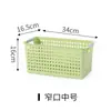 Cesta de Almacenamiento de Plástico Caja de Almacenamiento Rectangular Almacenamiento de Escritorio Cesta Pequeña Organizador Contenedor de Juguetes para Jardín de Niños Cesta de Almacenamiento para Cocina