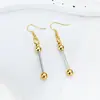 Pendientes de cuentas diy de cuatro colores al por mayor pendientes de cuentas de grava irregular pendientes diy hechos a mano simples creativos para mujer