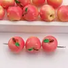 Manzana Miniatura con Clavos de Cuerno, Colgante para Pulsera de Manzana Roja con Agujero Pasante, Cuentas Sueltas, Materiales para Manualidades DIY Hechos a Mano, Juguete de Comida en Miniatura