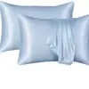 Funda de almohada tipo sobre de satén de color sólido más vendida en Amazon transfronterizo, estilo de comercio exterior amigable con la piel, ropa de cama para el hogar y viajes, Dropshipping