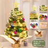 Natal Pequena Mini Árvore de Natal Enfeites de Mesa 4560 Enfeites de Árvore Luminosos Presentes Artesanais