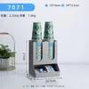 Portavasos de Papel de Acero Inoxidable Comercial, Estante Multifuncional de Almacenamiento para Cafetería, Portavasos, Popotes y Servilletas para Tienda de Té de Leche