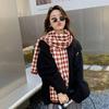 Bufanda para Mujer 2021 Nueva Cuadros Simple Invierno Cálida Bufanda Pareja Moda Versátil Artística Chal Bufanda