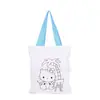Regalos de Actividad Festiva para Niños de Preescolar Bolsa de Graffiti Dibujada a Mano con Dibujos Animados Bolsa de Lienzo de Coloración DIY Dibujada a Mano Almacenamiento