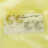 Pendientes de Cuadrícula Estilo Ins Transfronterizos Europeos y Americanos, Pendientes de Oro de 18K al Vacío, Pendientes de Acero Inoxidable Acero de Titanio, Frescos y Dulces
