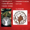 Plantillas de pintura hueca para decoración navideña europea y americana, plantillas de calco, garabato y decoración para manualidades infantiles