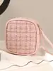 Bolsa Pequeña de Almacenamiento Estilo Chanel para Labial, Neceser, Organizador de Cables de Datos, Mini Bolsa Portátil