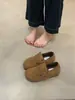 Zapatos Birkenstock de Suela Gruesa con Plataforma Interior para Mujer Invierno Forrados de Lana Todo Incluido Nuevo Estilo 2025 Ropa Exterior Pequeña Zapatos Birkenstock