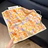 Lenço de Seda 70 Quadrado Estilo Coreano Moda Versátil Profissional Seda Artificial Pequeno Lenço de Pescoço Retrô Estampado de Bolinhas Lenço de Seda para Mulheres