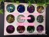 Lentejuelas para Nail Art de 12 Colores Corazón de Melocotón con Forma Láser Caramelo Redondas 2.5MM 3MM 4MM Mezcladas con Varias Especificaciones