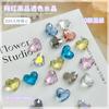 Alta qualidade transparente cristal pontiagudo fundo diamante unha joias amor geométrico Super Flash multi-corte bulbo gordura decoração de unha quadrada