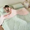 Colcha de Verano de Seda Helada Estilo Mismo de Sam Clase A Refrigerante, Lavable a Máquina, Colcha de Helado y Sandía, Colcha de Aire Acondicionado, Colcha Refrigerante de Verano