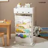 Estante organizadora de mesa removível multifuncional, prateleira para sala de estar, organizador de plástico em camadas para itens diversos, armazenamento para sala de aula