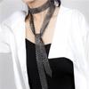 Collar Largo Danza Sapper Pedrería Corbata Cadena para Suéter de Mujer Estilo Coreano Moda Combinable Trendy Colgante Decoración Personalidad de Mujer