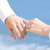 Anillos de Pareja Amor Oceánico Lujo Ligero Exquisitos Alto Nivel Nicho Nuevos Anillos a Juego Regalo de Cumpleaños para Novio y Novia