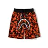 Transfronterizos Nuevos de Moda Japonesa Cabeza de Tiburón BAPE Impresión Digital 3D Casual Cortos de Moda Pantalones Casuales de Playa