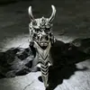 Suministros del Fabricante Anillo de Cabeza de Dragón Dominante para Amazon, Anillo Articulado Flexible, Anillo de Calavera de Moda para Hombres y Mujeres