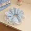 Elástico de Cabelo de Renda Dupla Camada Estilo Coreano para Início de Primavera para Mulheres, Acessório de Cabelo Estilo Preguiçoso para Coque, Presilha Doce para Cabelo