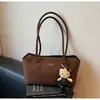 Bolsa Casual Transfronteiriça com Estampa de Leopardo Feminina Grande Capacidade Tote Bag Outono 2025 Nova Bolsa Portátil para o Dia a Dia Bolsa de Ombro de Alto Valor