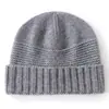 Cachemira 2026 Otoño/Invierno Nuevo Moda Unisex Versátil Simple Cálido Protección para Orejas Protección contra el Frío Gorro de Punto