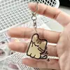 Llavero de pareja de gatitos lindos colgante de dibujos animados pequeño regalo para amigos decoración de mochila accesorio acrílico